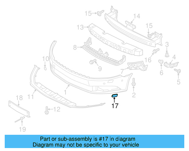 Cap (Unpainted) 3c8955110agru - View 3