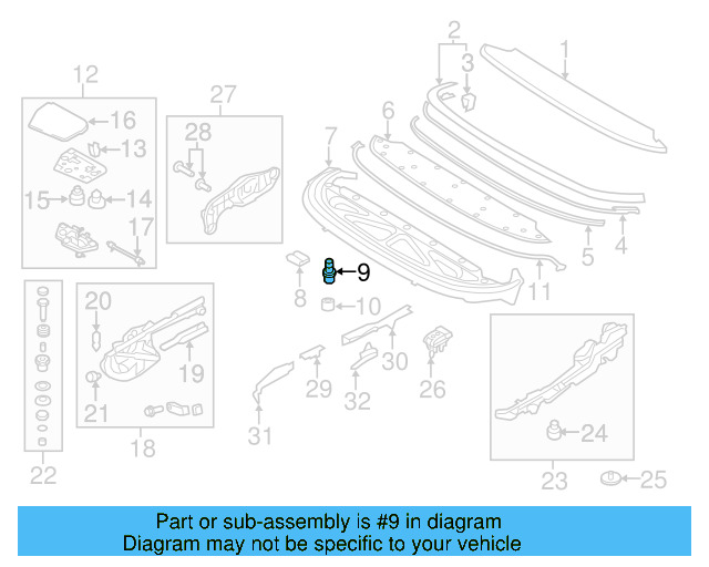 Hinge Assembly Spring 1Q0-825-377-A - View 8