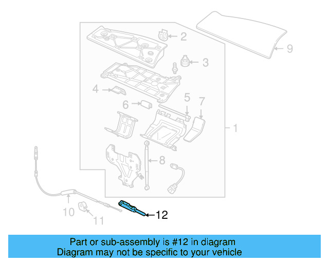 Hinge Assembly Retainer 1Q0-825-960-C - View 4