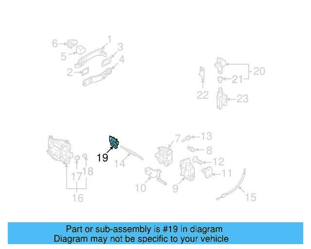 Handle, Inside 3D0-839-618-D - View 3
