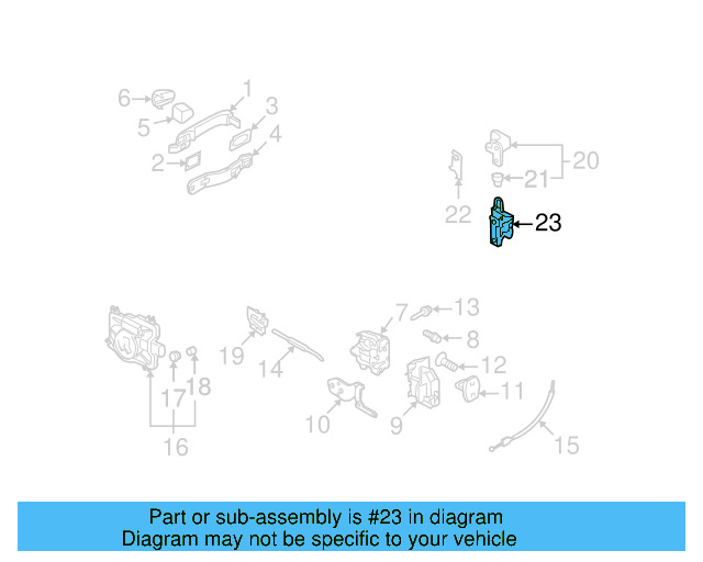 Lower Hinge 3D7-833-412-A - View 2