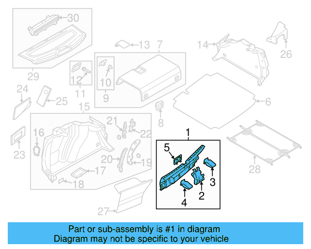 Rear Body Panel Trim Panel 1K9-863-459-A-82V