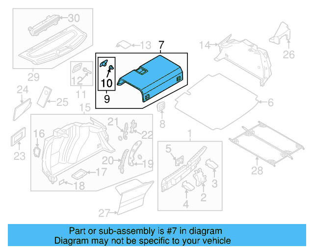 Lower Center Pillar Trim Clip 4A0-867-276-B - View 279