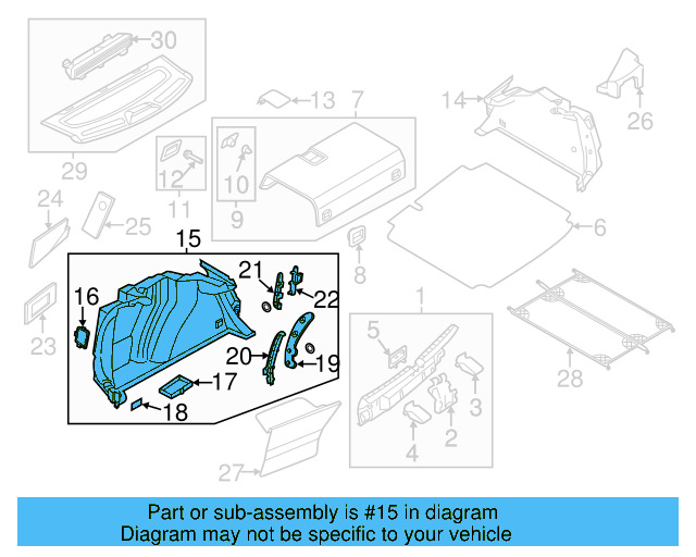 Lower Center Pillar Trim Clip 4A0-867-276-B - View 85