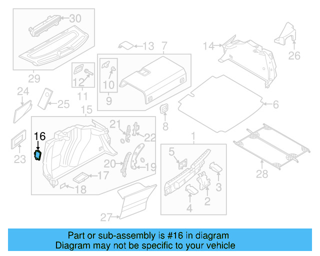 Lower Center Pillar Trim Clip 4A0-867-276-B - View 284
