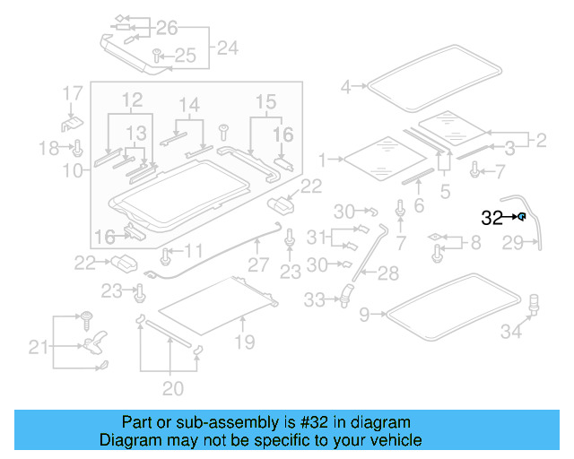 Sunroof Drain Hose Clip 3B7-877-237 - View 9
