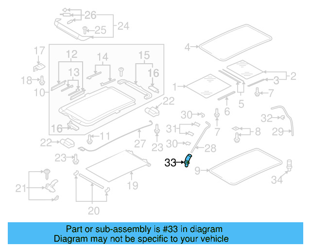 Sunroof Drain Hose Drain Valve 1K6-877-236 - View 12