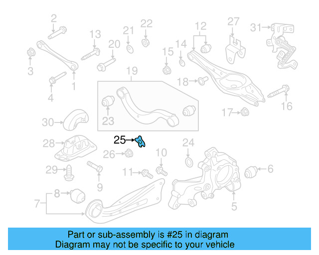 Upper Control Arm Bracket 5Q0-614-167-B - View 14