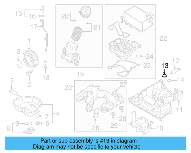 Upper Oil Pan Gasket 059-103-610-E - View 2