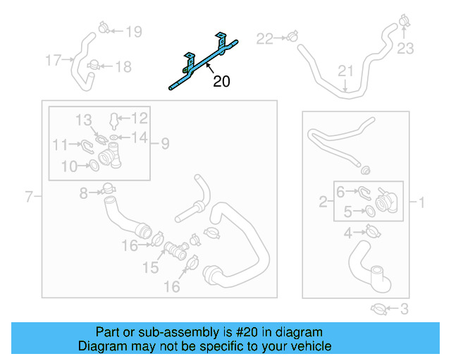 Engine Coolant Pipe 03H-971-501-E - View 2