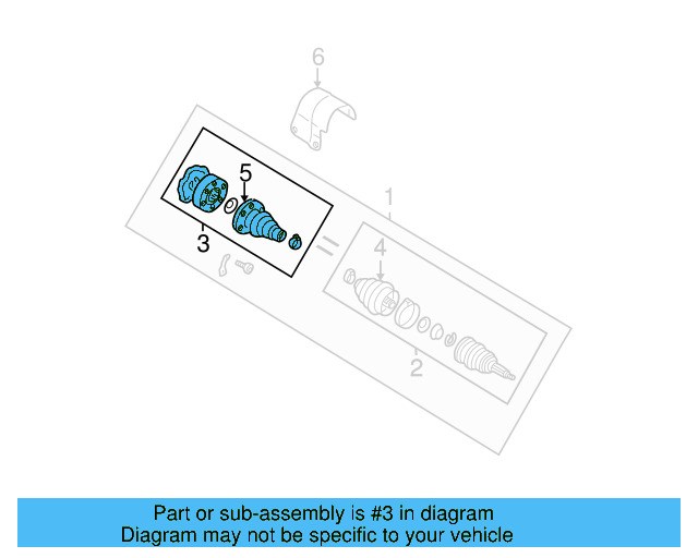 Outer Joint Assembly 1J0-498-099-EX - View 13
