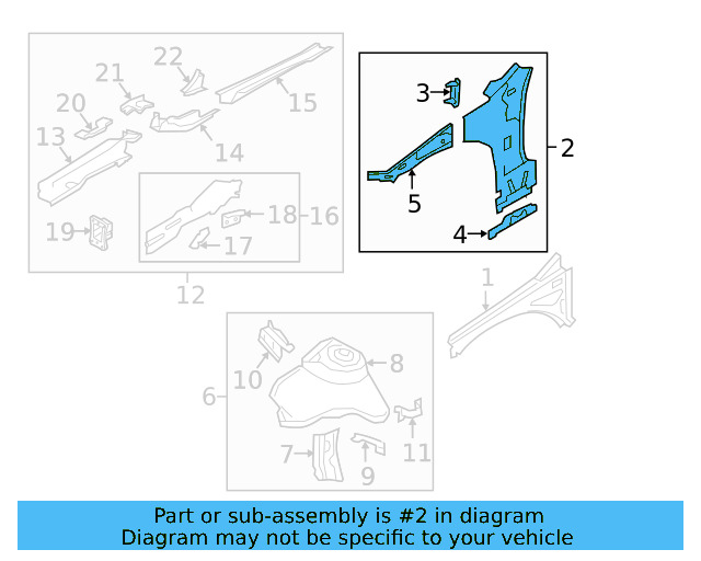 Pillar A (Unpainted) 5g1802123agru