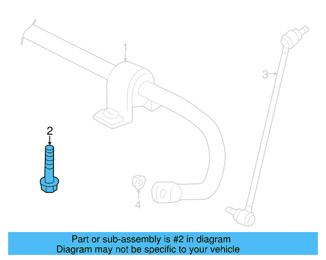 Stabilizer Bar Mount Bolt N-910-734-01 - View 22