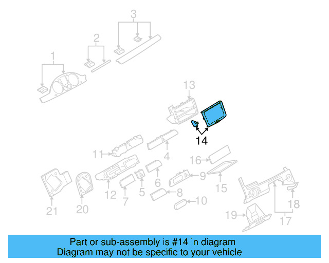 Trim Plate 3C0-858-069-AE-3H5 - View 10