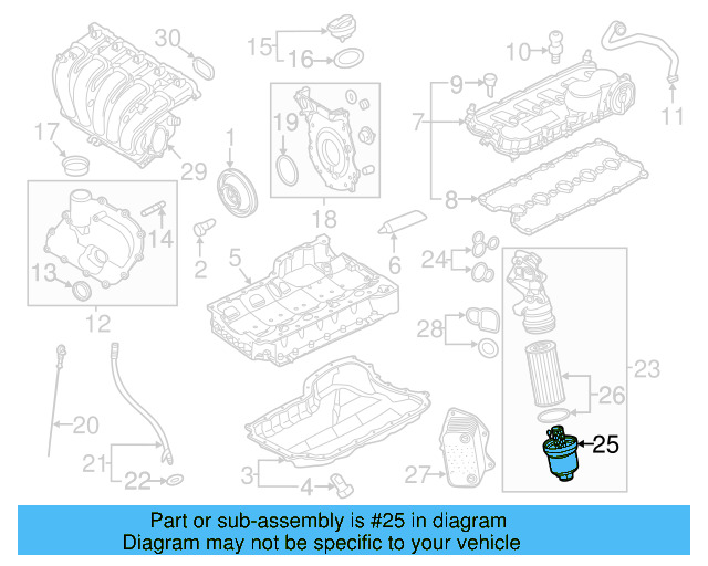Oil Filter Housing 07K-115-408 - View 30