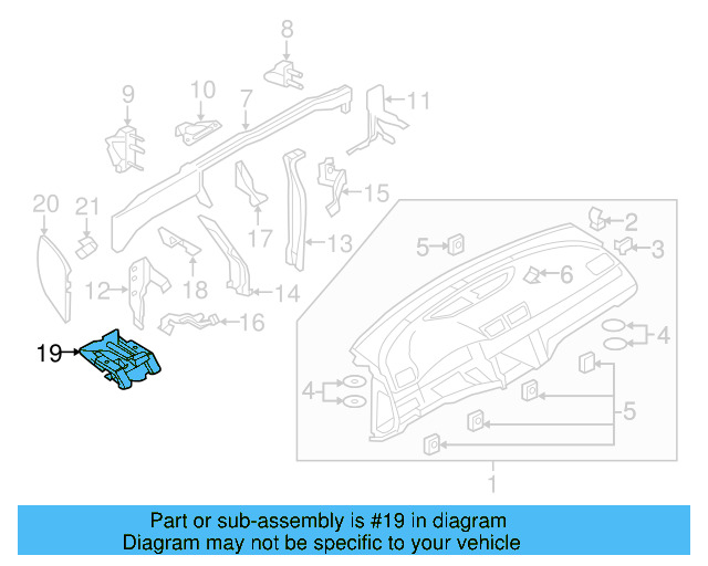 Instrument Panel Clamp 3C0-857-117 - View 5