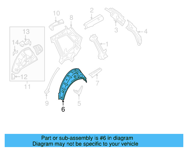 Outer Wheelhouse 5G9-809-412 - View 3
