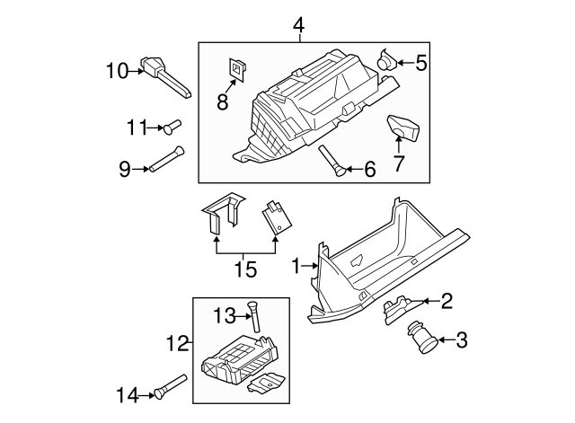 Glove Box Frame Bumper 3C0-857-145 - View 7