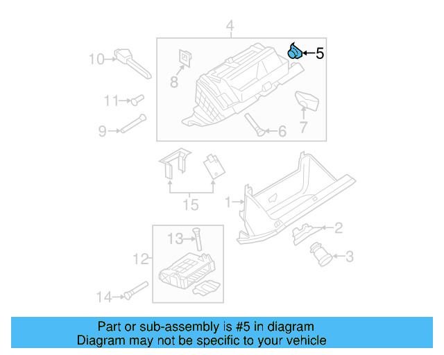 Glove Box Frame Stop 3C1-858-635-A - View 6