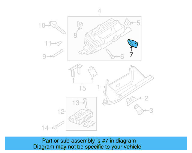 Glove Box Frame Lock Plate 3C1-858-544-9B9 - View 5