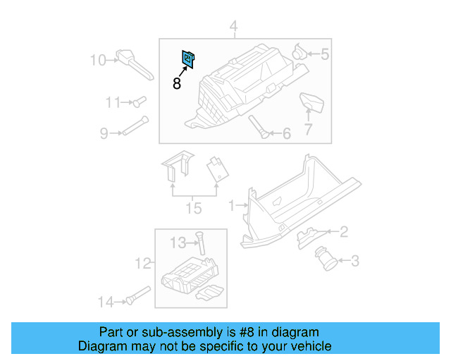 Glove Box Frame Lock Plate 3C1-858-543-9B9 - View 9