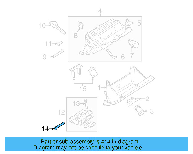 Glove Box Door Hinge Pin 3C0-857-169 - View 6
