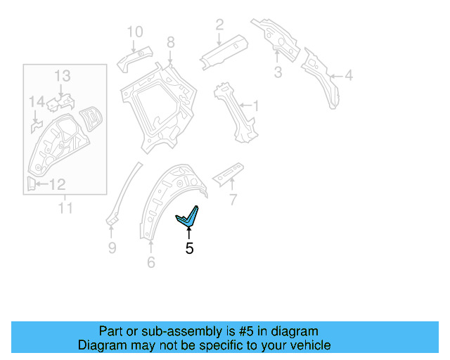 Retaining Bracket 5G9-813-818 - View 5
