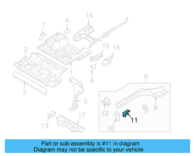 Frame Side Member 1K0-803-506