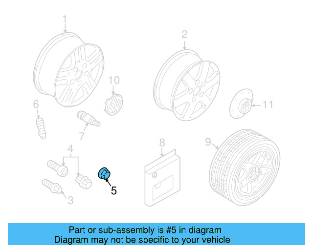 Wheel Bolt Cap 7L6-601-173-A-2ZZ - View 9