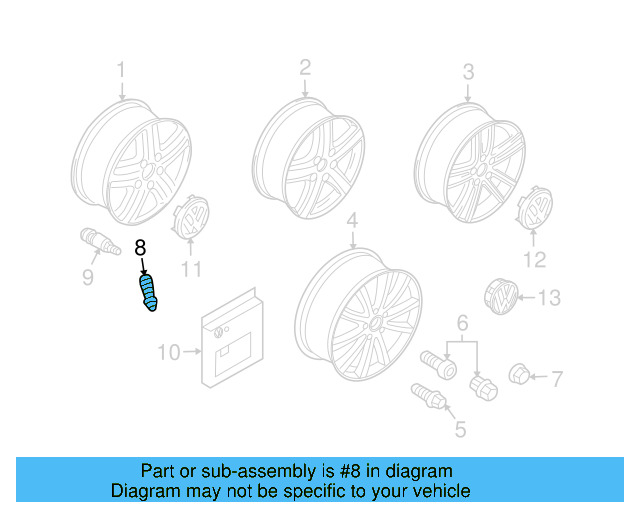 Wheel Lock Kit 2H0-698-137 - View 5