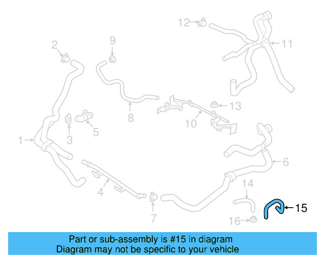Coolant Hose 3QF-121-157-F - View 2