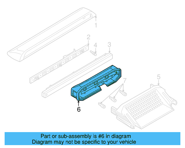 Lens & Bezel Housing 7D0-945-121 - View 6