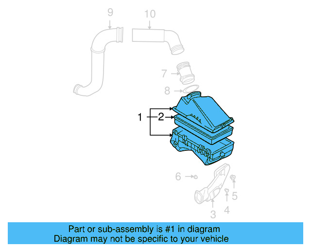 Air Cleaner Assembly 1C0-129-607-H - View 2