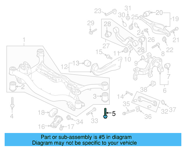 Upper Control Arm Mount Bolt N-105-607-02 - View 14