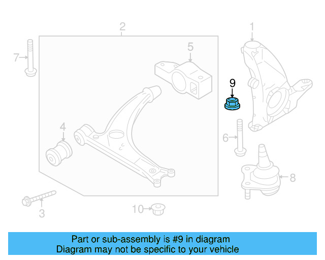 Ball Joint Lock Nut N-909-429-01 - View 11