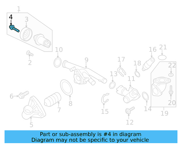 Water Pump Bolt N-105-268-02