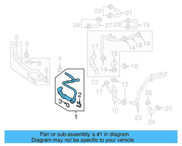 Upper Hose 5Q0-122-101-BP - View 3