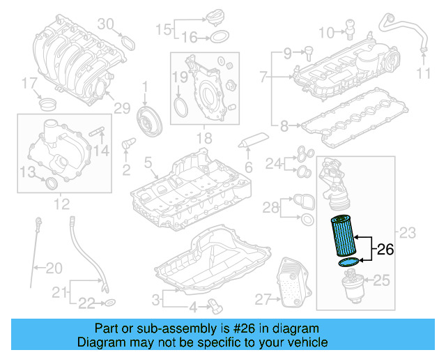 Oil Filter 06D-115-562 - View 33