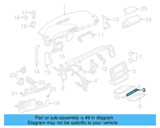 Trim Molding 3B1-858-608-A-2WE - View 3