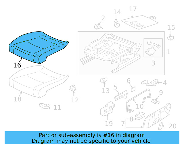 Seat Cover 5GM-881-405-AM-EQZ