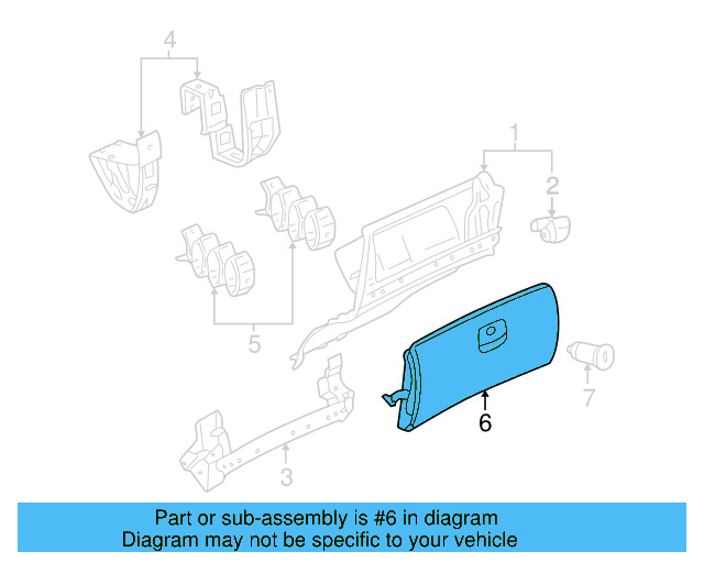 Glove Box Door 3B1-857-122-F-A94