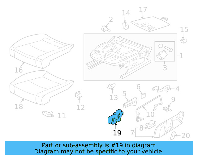 Seat Back Adjust 1K0-959-777-9B9 - View 10