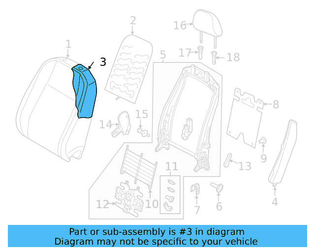 Seat Back Pad 5GM-881-776-AD - View 6