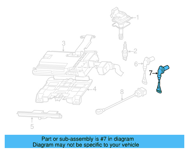 Engine Crankshaft Position Sensor 06H-906-433 - View 4