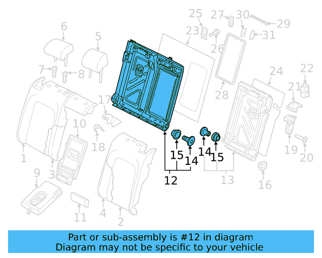 Seat Back Frame 5QM-881-046-D - View 8