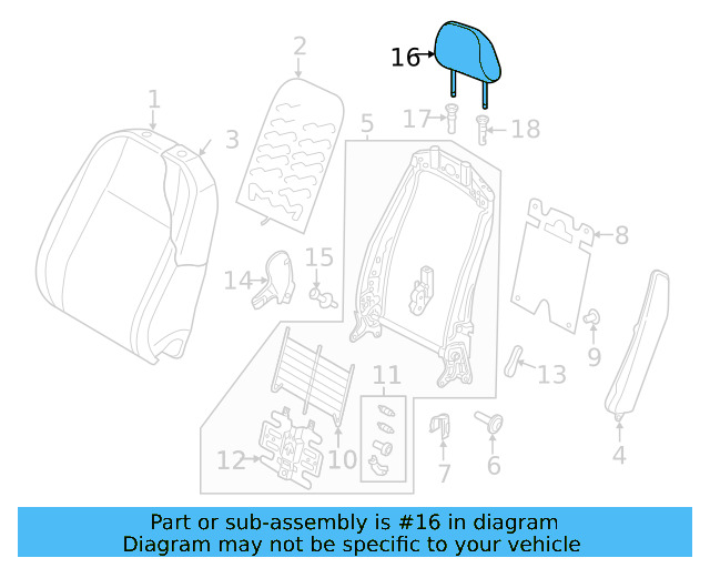 Headrest 5GM-881-903-G-TNI - View 2