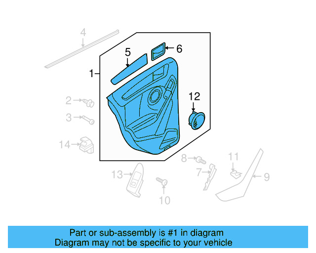 Door Trim Panel 5K6-867-222-M0W - View 5
