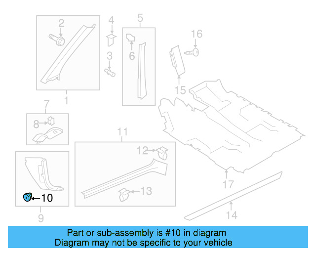 End Cap Clip 1Q0-853-582 - View 10