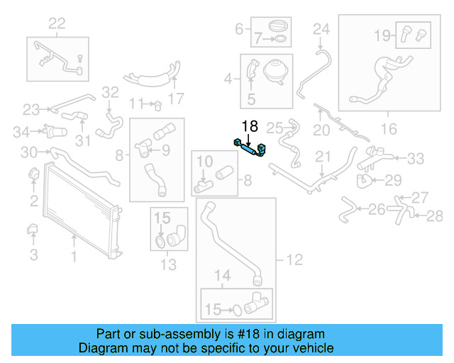 Water Hose Assembly 1C0-122-157-AG