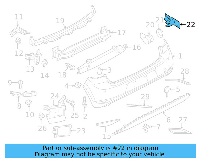 Park Sensor Bracket 5G0-919-492-A
